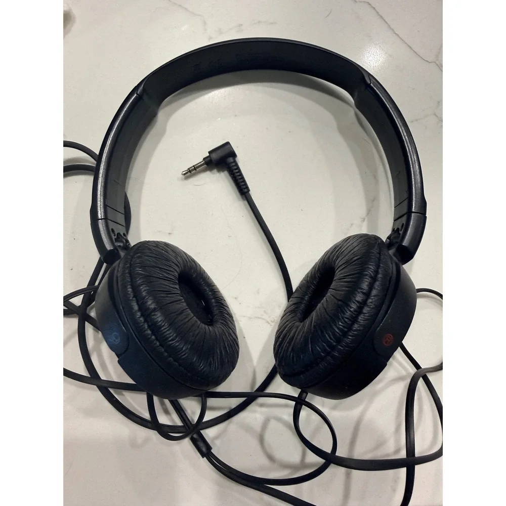 Sony MDR-ZX110 Wired On-Ear Headphones Black Foldable Stereo Audio MDRZX110